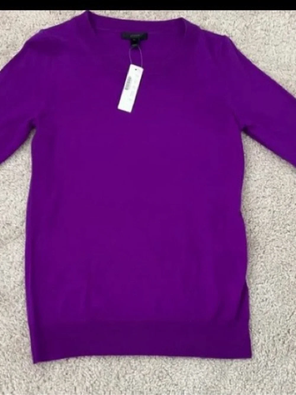 J. Crew Vibrant Purple Crewneck Sweater